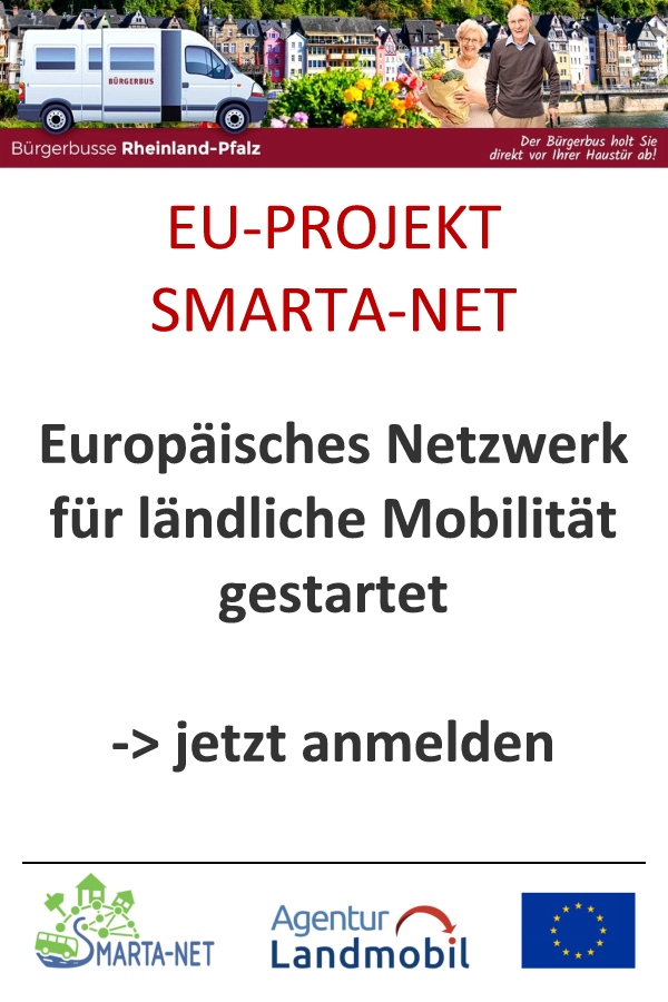 Netzwerk zu ländlicher Mobilität mit Förderung der EU - jetzt anmelden. Grafik (c) Agentur Landmobil